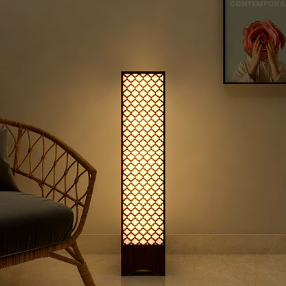 Moroccan Designer Wooden Floor Lamp