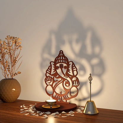 Ganesha Shadow Tea Light Holder