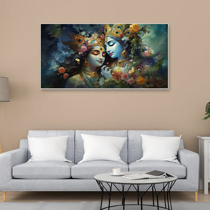 Beautiful Radha Krishna Canvas Wall Painting