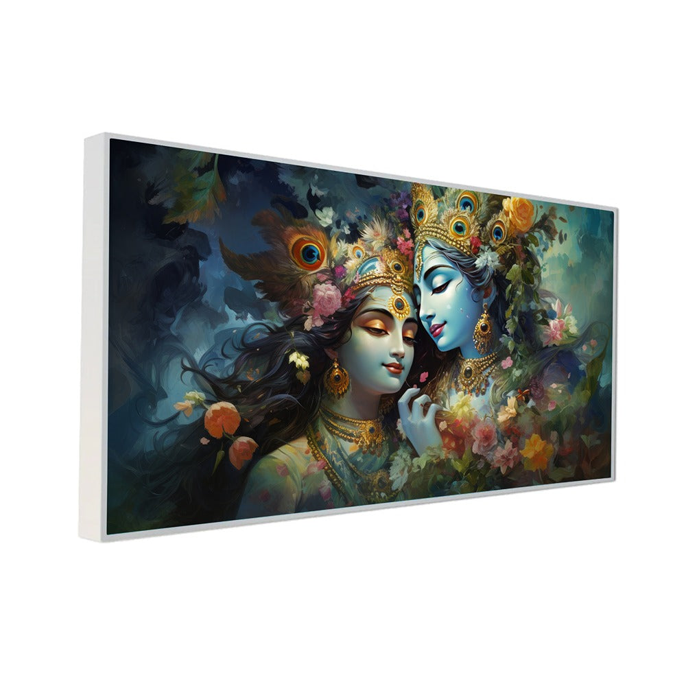 Beautiful Radha Krishna Canvas Wall Painting