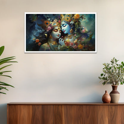 Beautiful Radha Krishna Canvas Wall Painting